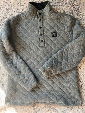M22 gray quilted sweatshirt - medium